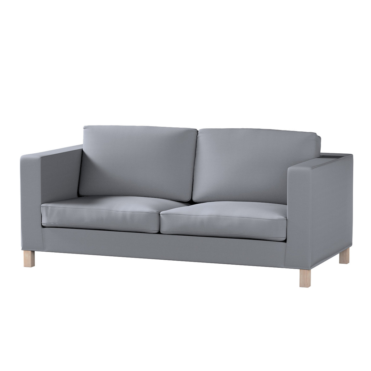 Pokrowiec na sofę Karlanda rozkładaną, krótki, Slade Grey (szary), 180 x 93 x 66 cm, Cotton Panama