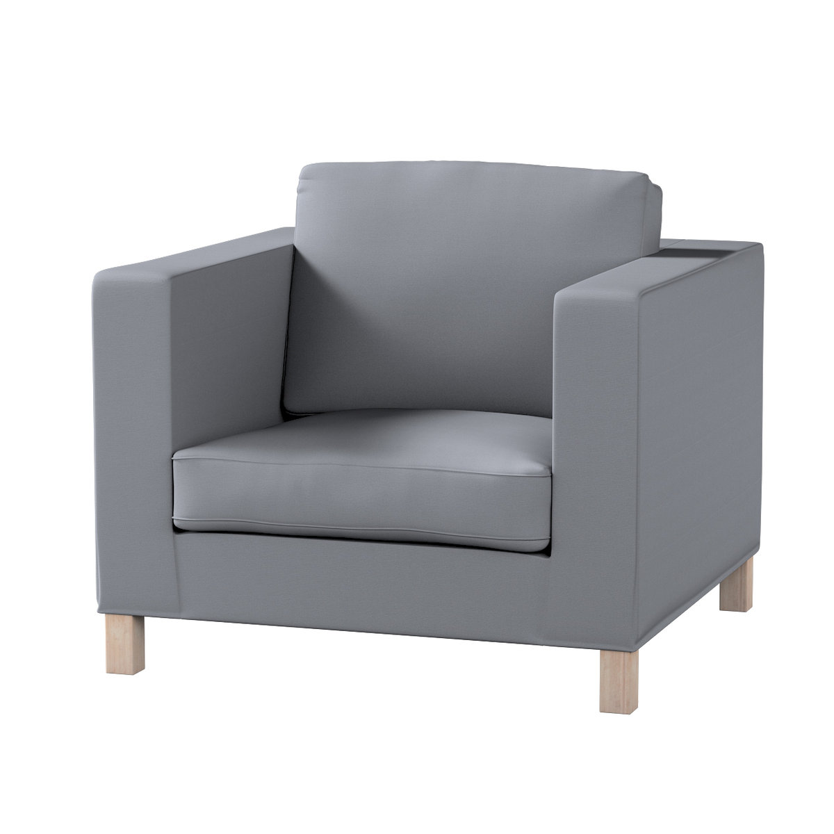 Pokrowiec na fotel Karlanda, Slade Grey (szary), 90 x 87 x 66 cm, Cotton Panama
