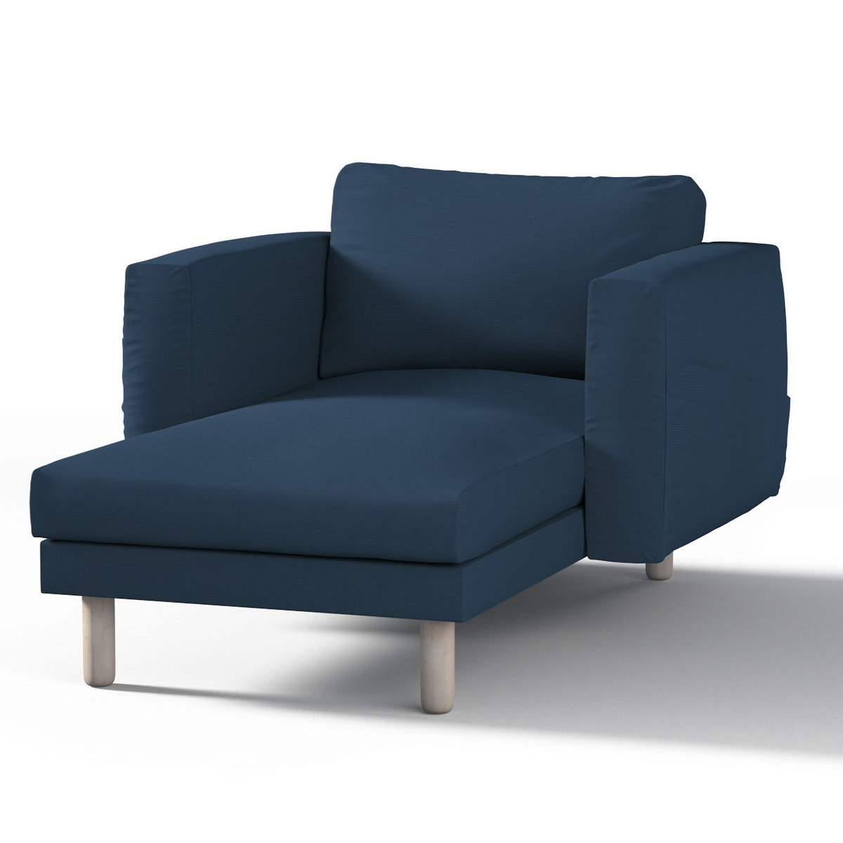 Pokrowiec na szezlong Norsborg z podłokietnikami, Ocean blue (morski niebieski), 110 x 157 x 85 cm, Cotton Panama