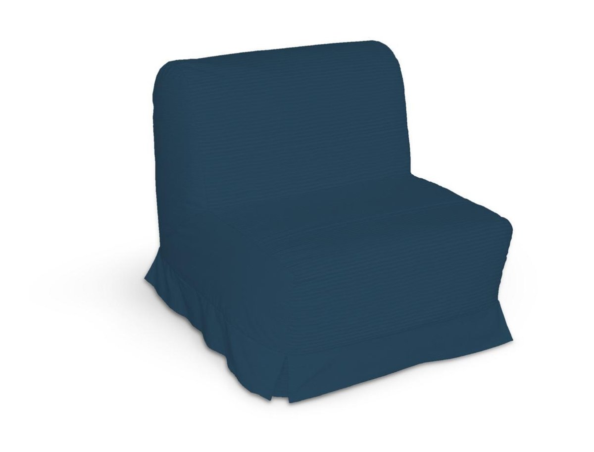 Pokrowiec na fotel Lycksele z kontrafałdami, Ocean blue (morski niebieski), sofa Lycksele 1os., Cotton Panama