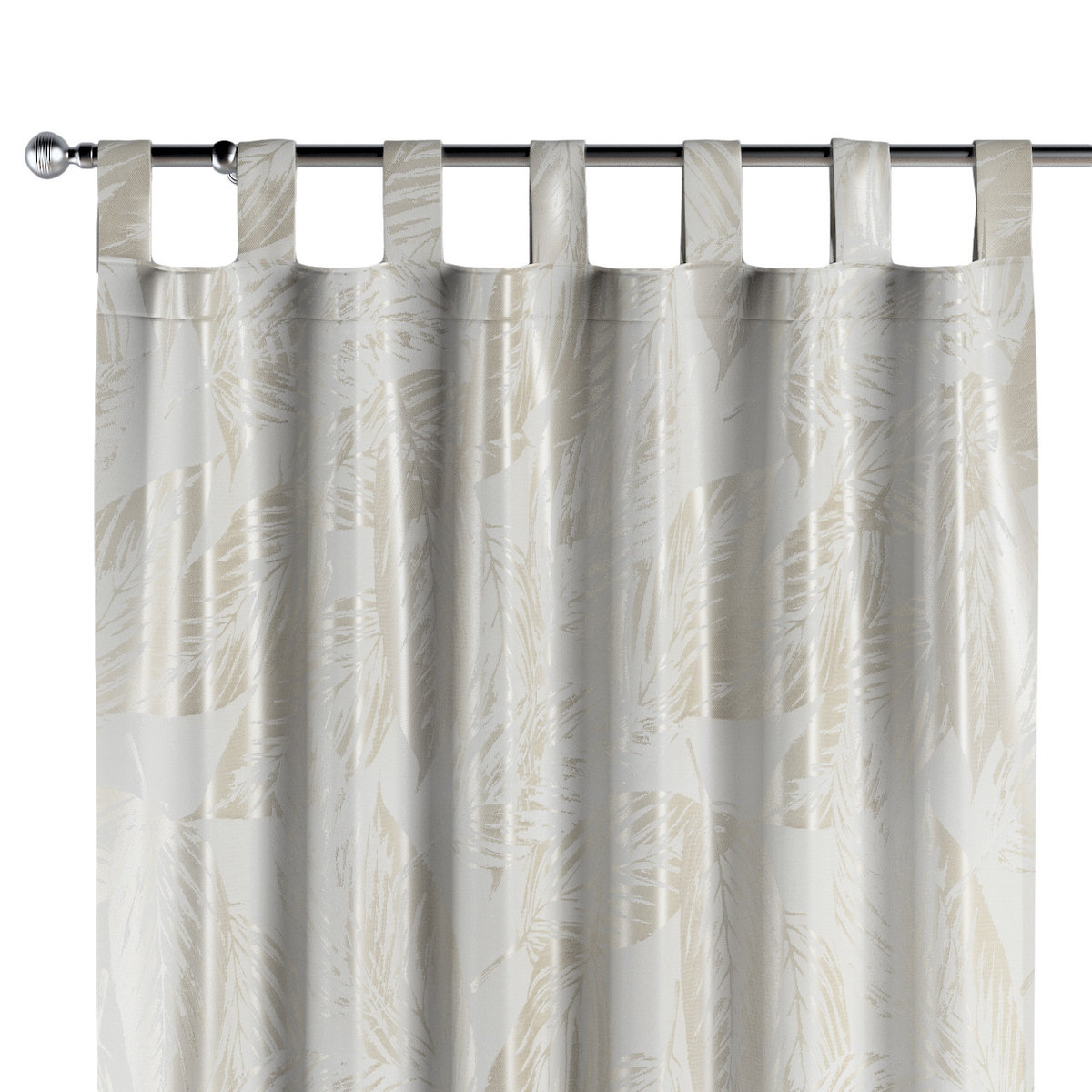 Zasłona na szelkach 1 szt., szaro-beżowe liście, Secret Garden