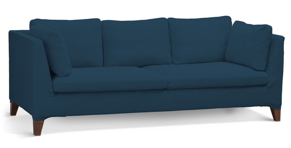 Pokrowiec na sofę Stockholm 3-osobową, Ocean blue (morski niebieski), sofa Stockholm 3-osobowa, Cotton Panama