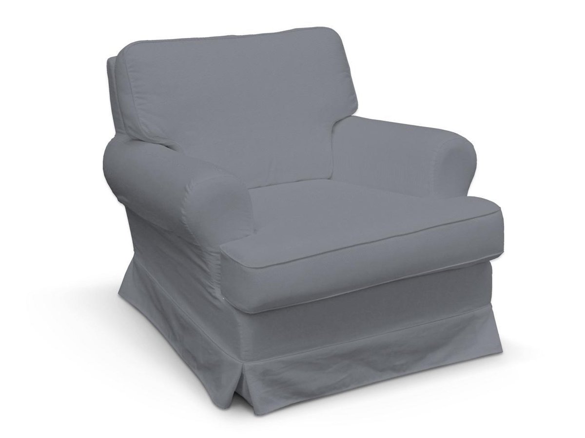 Pokrowiec na fotel Barkaby, Slade Grey (szary), 80 x 86 cm, Cotton Panama