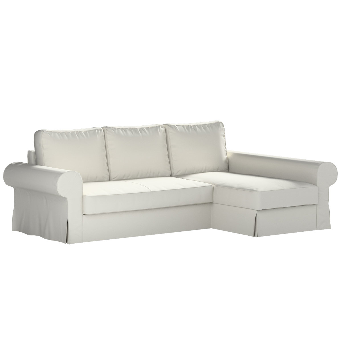 Pokrowiec na sofę Backabro rozkładaną z leżanką, jasny szary, 248 x 88/150 x 71 cm, Living II