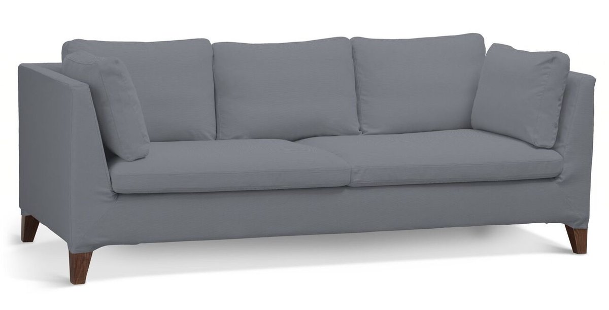 Pokrowiec na sofę Stockholm 3-osobową, Slade Grey (szary), sofa Stockholm 3-osobowa, Cotton Panama