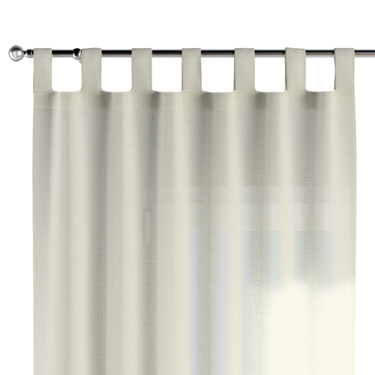 Zasłona na szelkach 1 szt., prześwitująca, ecru, Romantica