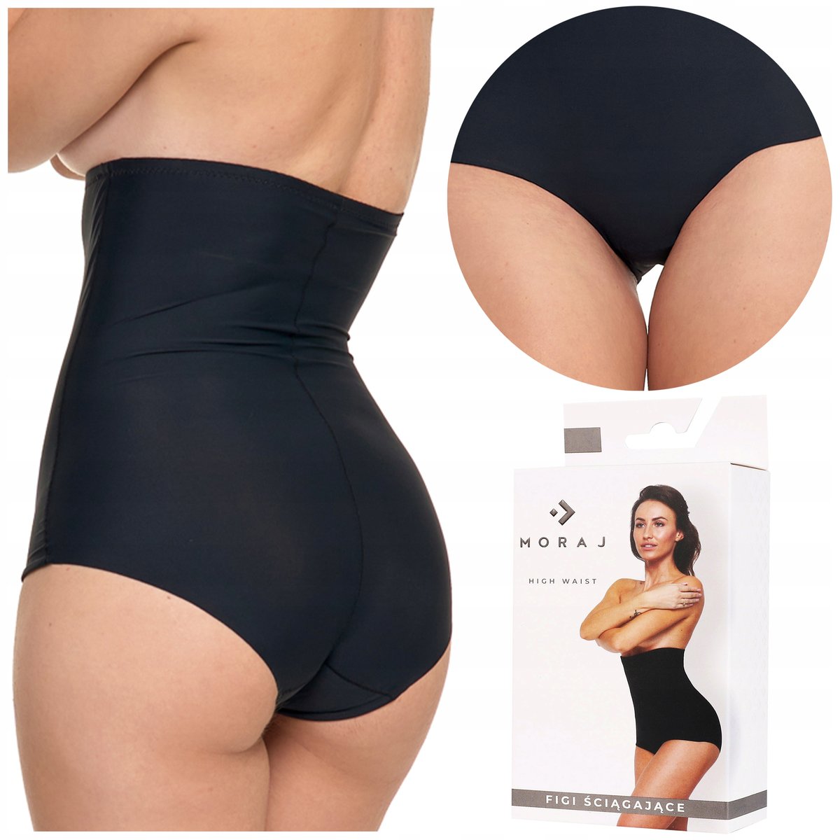 FIGI MAJTKI DAMSKIE Laserowo Cięte Wyszczuplające Wysoki Stan Maxi r. 3XL
