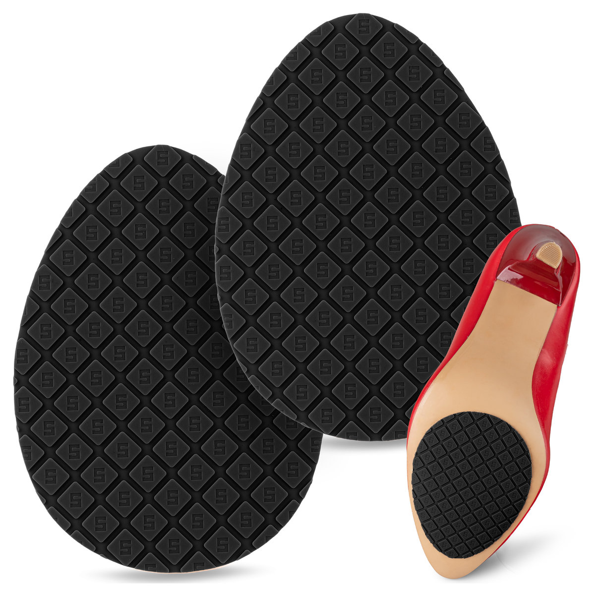 Gumowe Zelówki do butów antypoślizgowe naklejki ochronne czarne