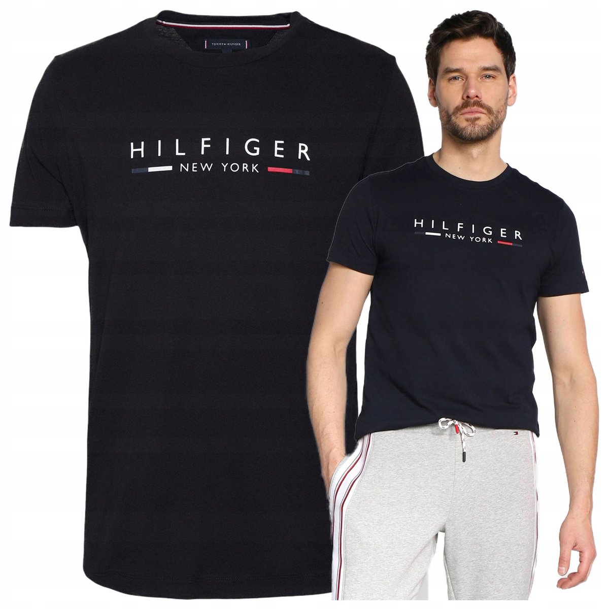 koszulka meska tommy hilfiger czarna tshirt meski czarny NEW YORK koszulka meska tommy hilfiger czarna tshirt meski czarny NEW YORK r.L