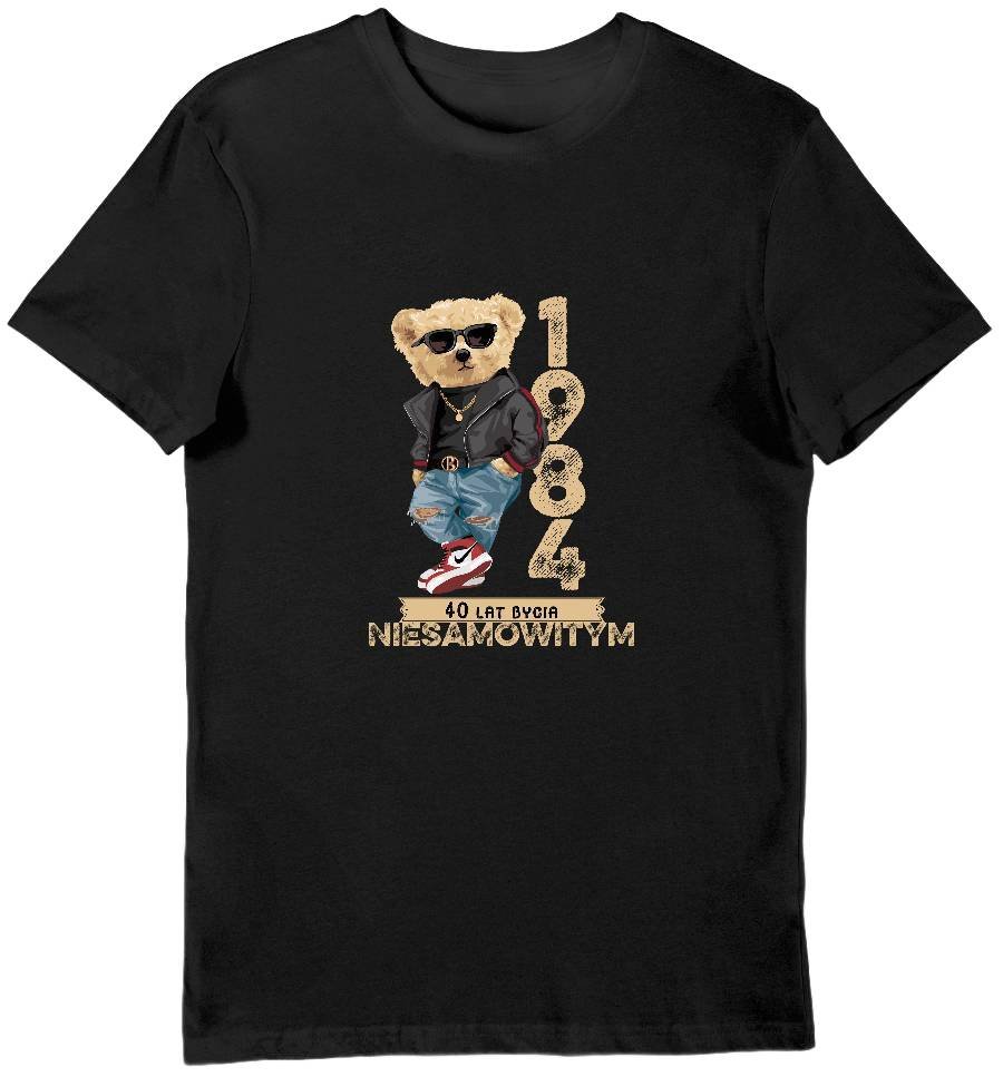 Koszulka 40 lat bycia niesamowitym na 40 urodziny czarna S