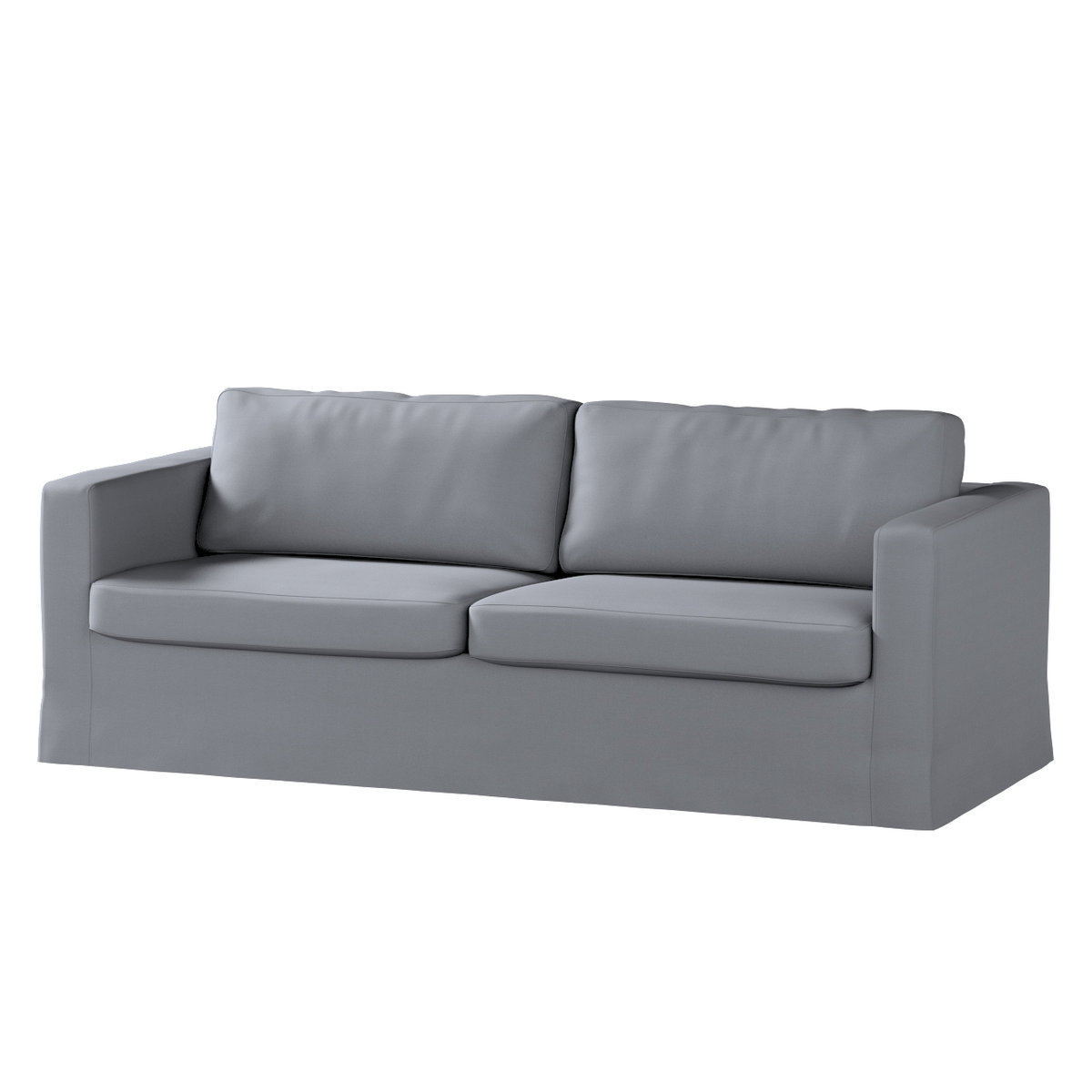 Pokrowiec na sofę Karlstad 3-osobową nierozkładaną, długi, Slade Grey (szary), 204 x 89 x 66 cm, Cotton Panama