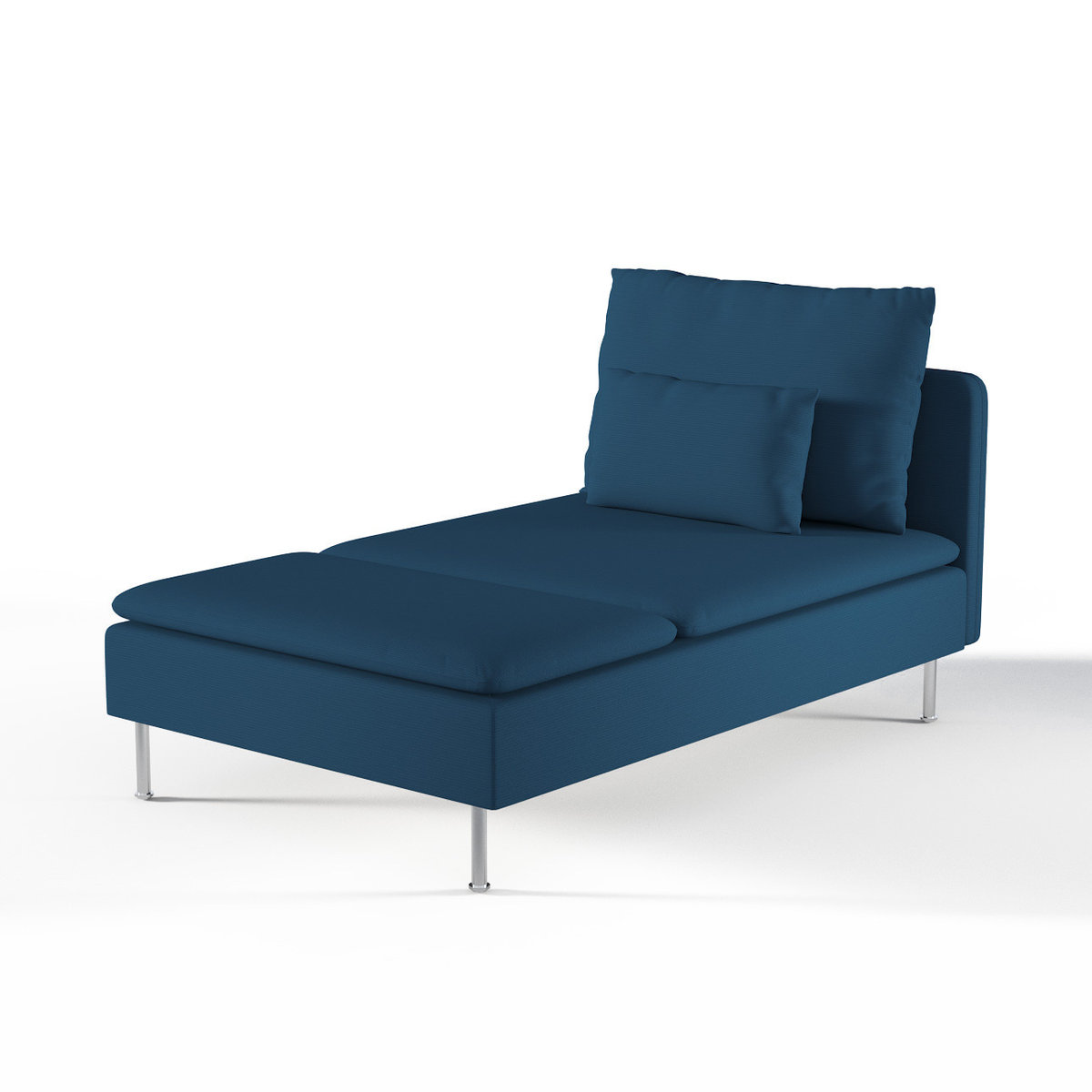 Pokrowiec na szezlong Söderhamn, Ocean blue (morski niebieski), 93 x 151 x 83 cm, Cotton Panama