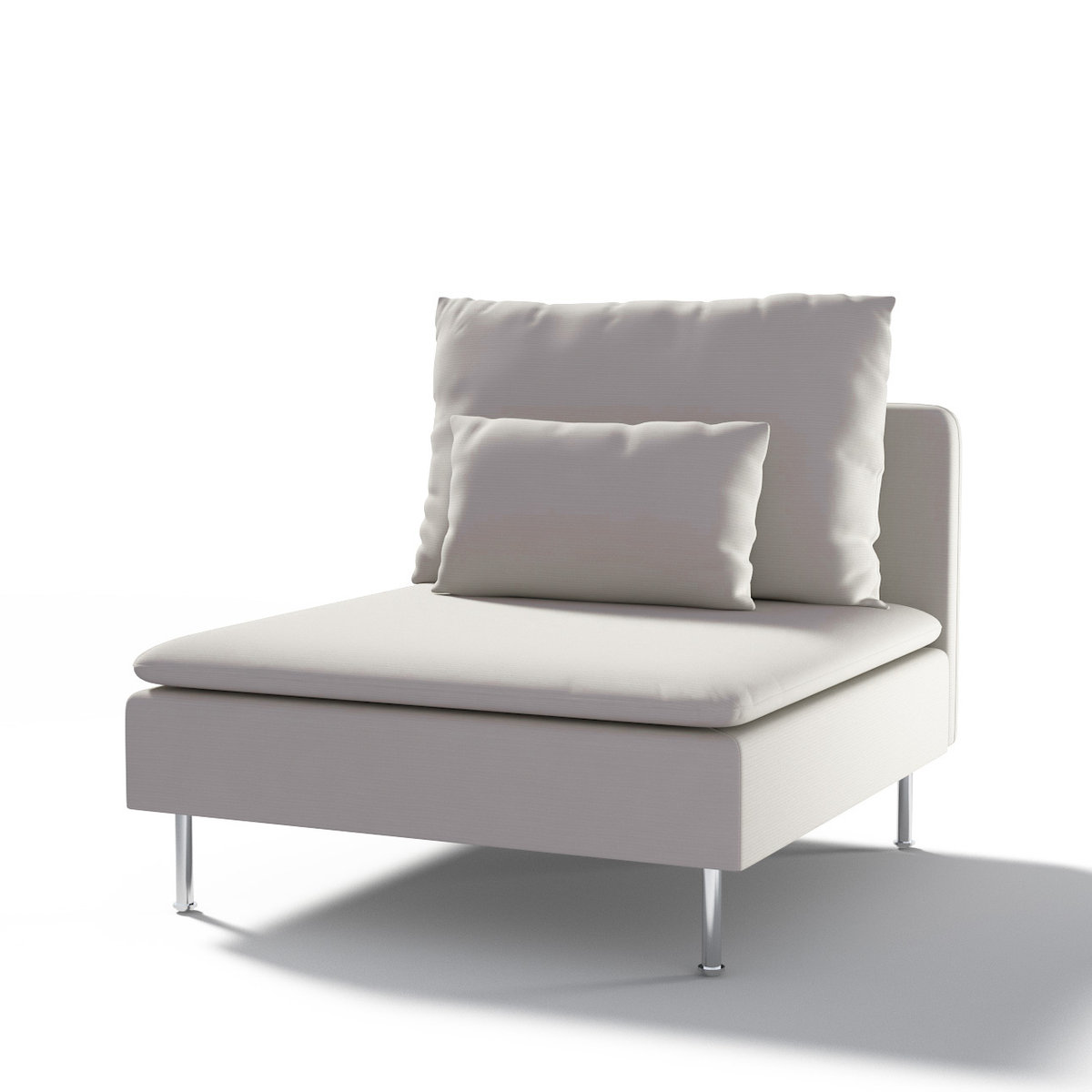 Pokrowiec na moduł Söderhamn 1-osobowy, Silver(jasnoszary), 93 x 99 x 83 cm, Cotton Panama