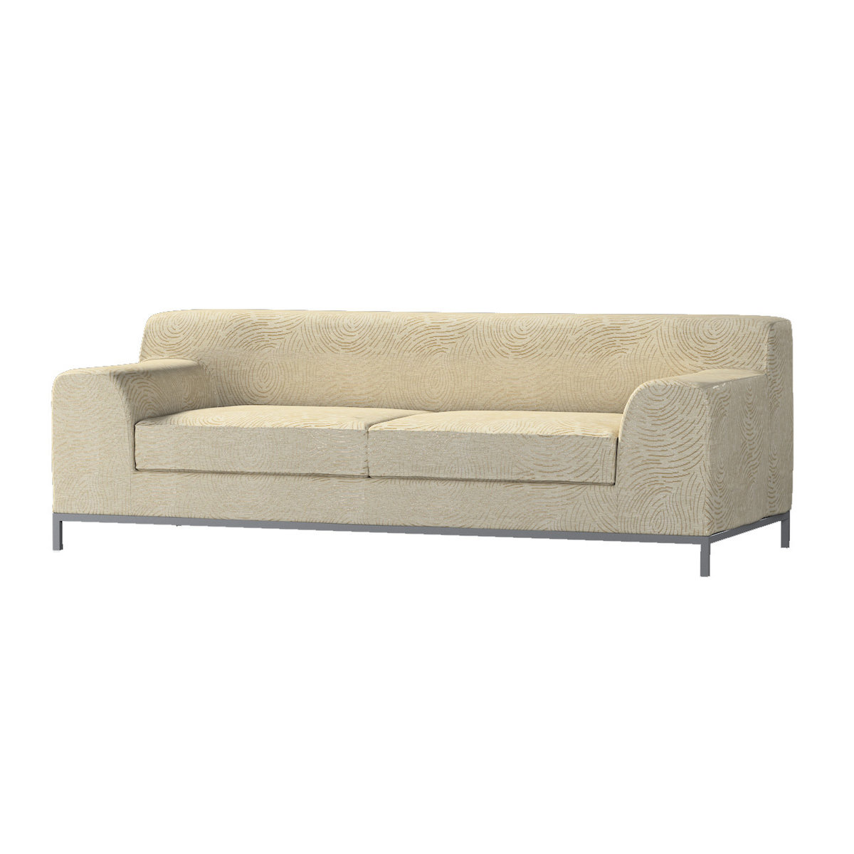 Pokrowiec na sofę Kramfors 3-osobowa, beżowo-złoty wzór, Sofa Kramfors 3-osobowa, Living II