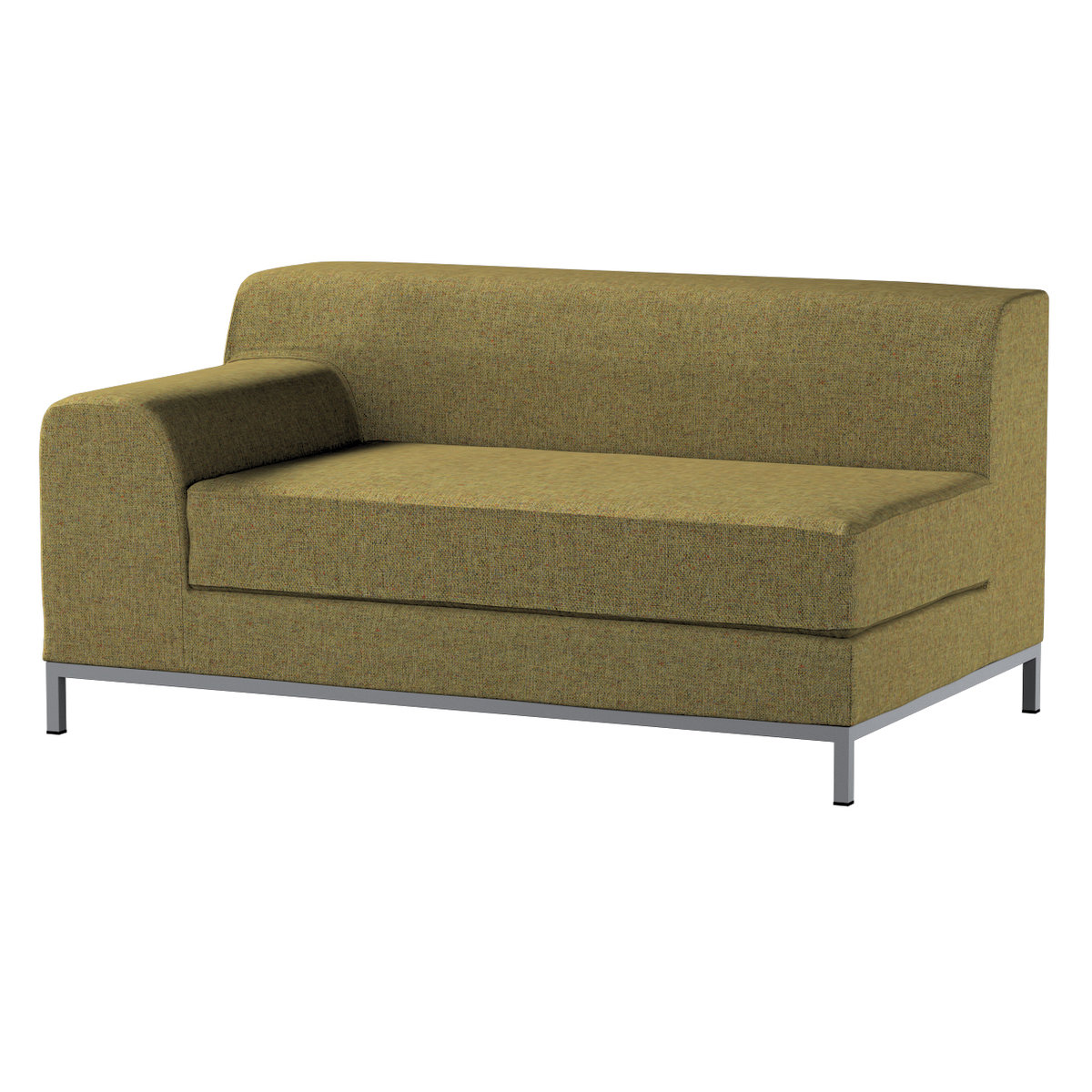 Pokrowiec na sofę lewostronną Kramfors 2-osobową, oliwkowy melanż, Sofa Kramfors, Madrid