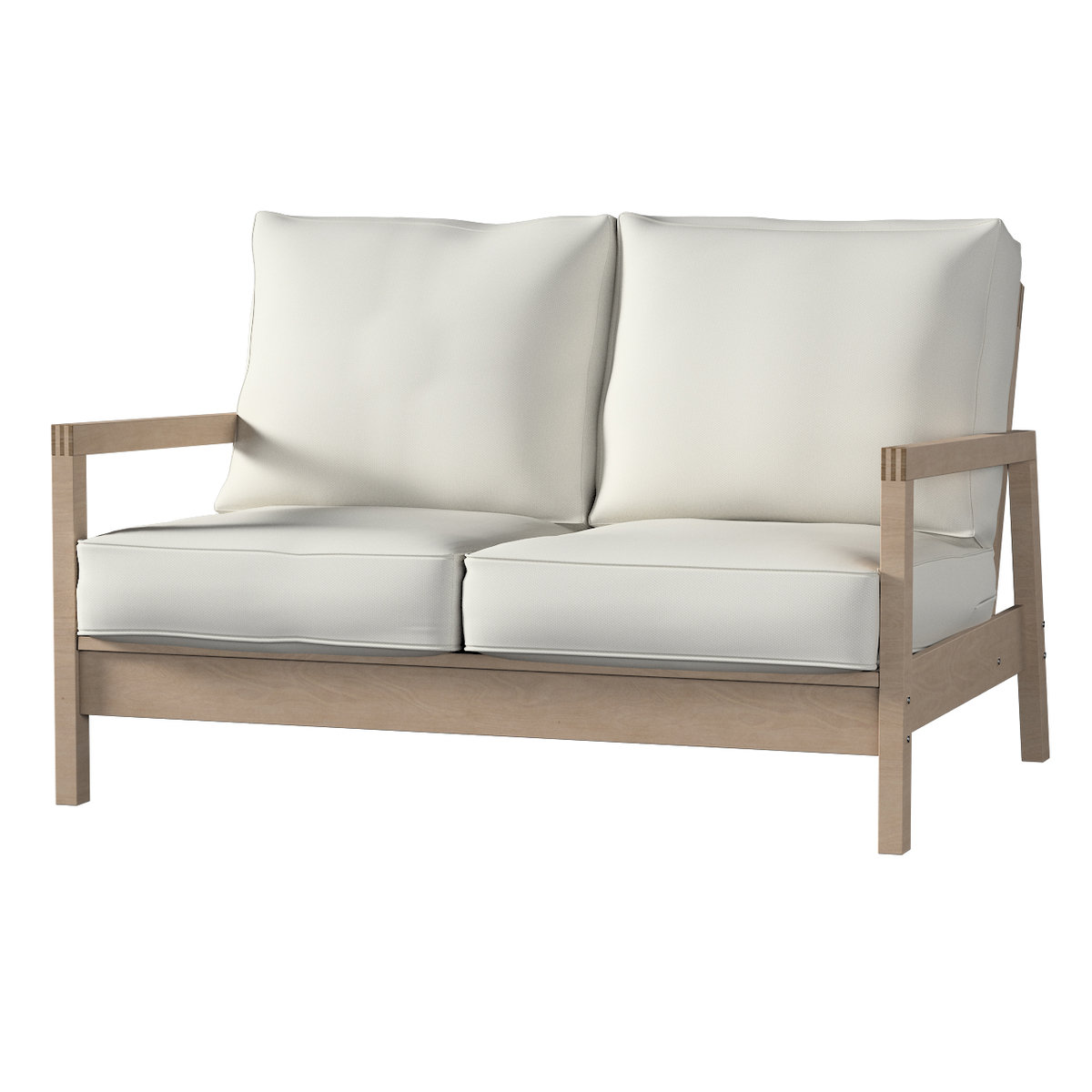 Pokrowiec na sofę Lillberg 2-osobową nierozkładaną, jasny szary, Sofa Lillberg 2-osobowa, Living II