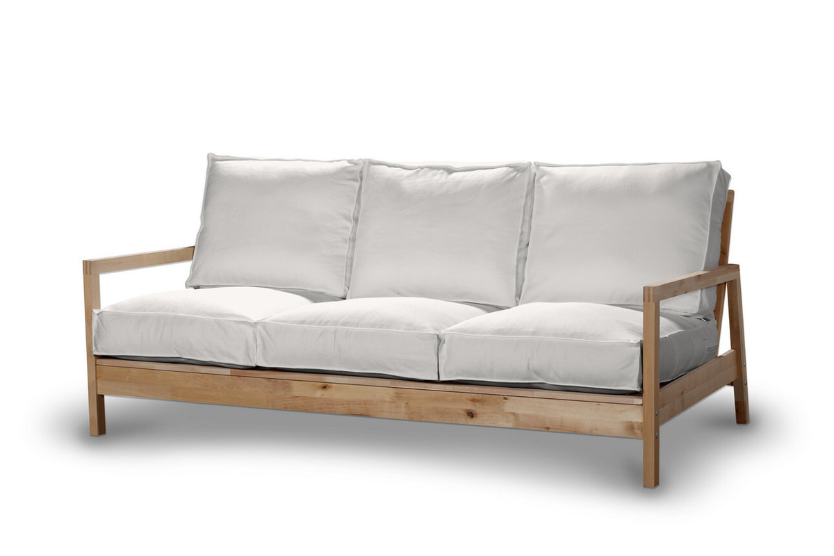Pokrowiec na sofę Lillberg 3-osobową nierozkładaną, biały, Sofa Lillberg 3-osobowa, Cotton Panama