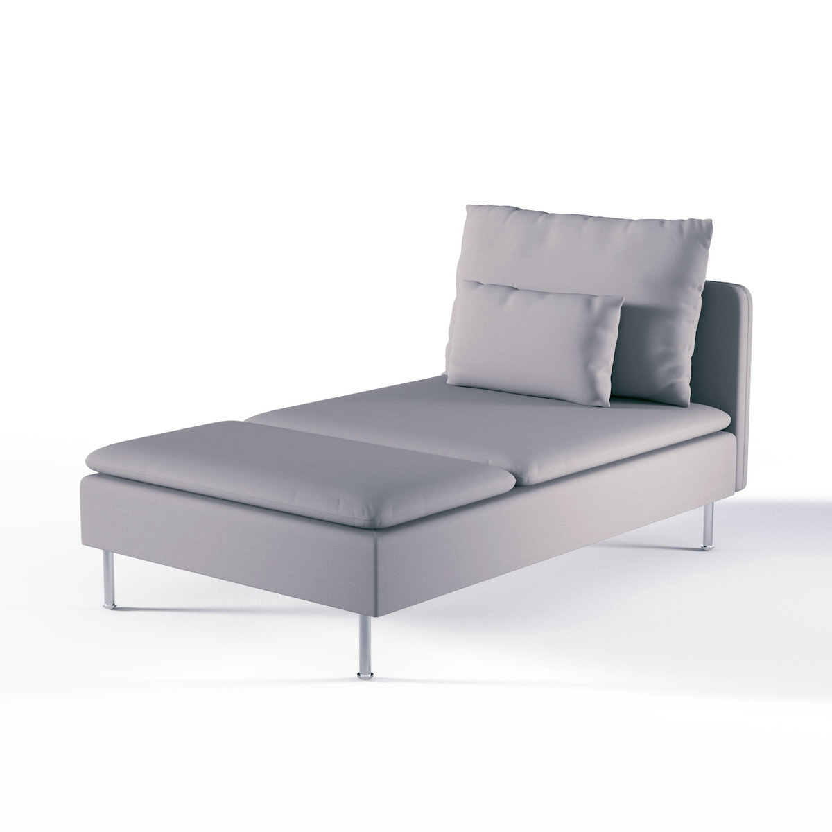 Pokrowiec na szezlong Söderhamn, Slade Grey (szary), 93 x 151 x 83 cm, Cotton Panama