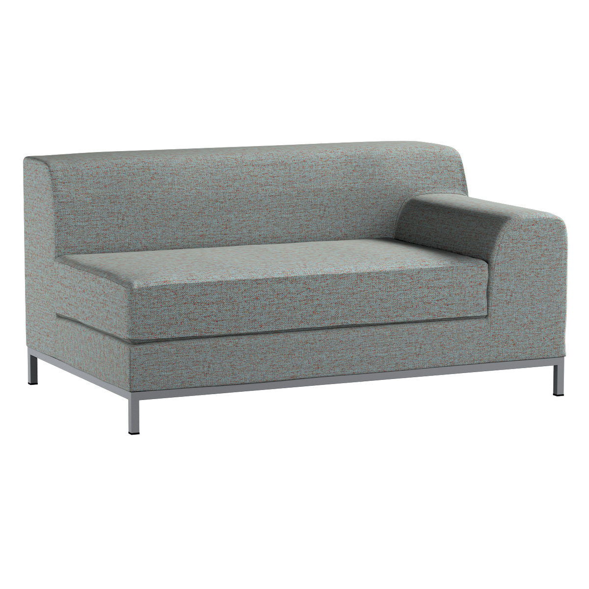Pokrowiec na sofę prawostronną Kramfors 2-osobową, niebieski melanż, Sofa Kramfors, Madrid