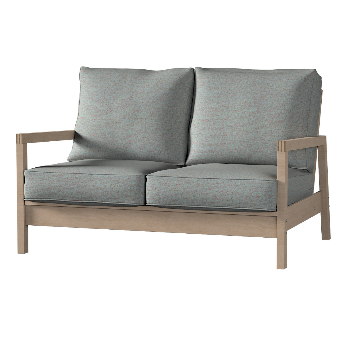 Pokrowiec na sofę Lillberg 2-osobową nierozkładaną, niebieski melanż, Sofa Lillberg 2-osobowa, Madrid