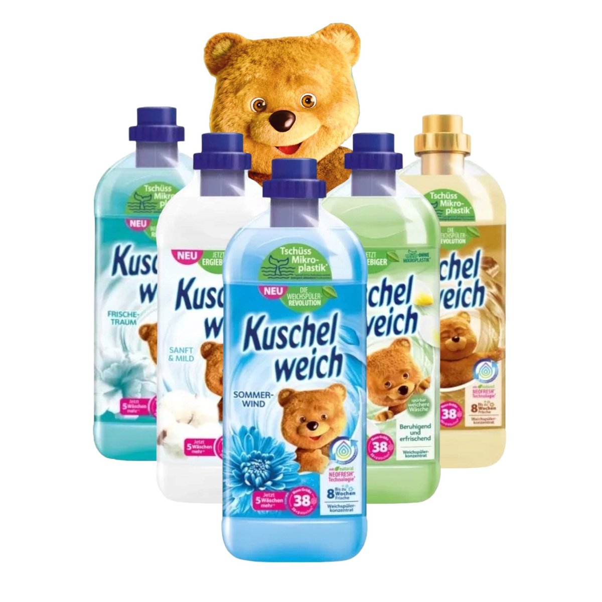 Płyn Płukania Kuschelweich 5sztx1L Koncentrat MIX