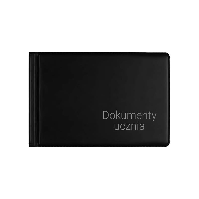 BIURFOL Okładka na dokumenty ucznia małe czarna