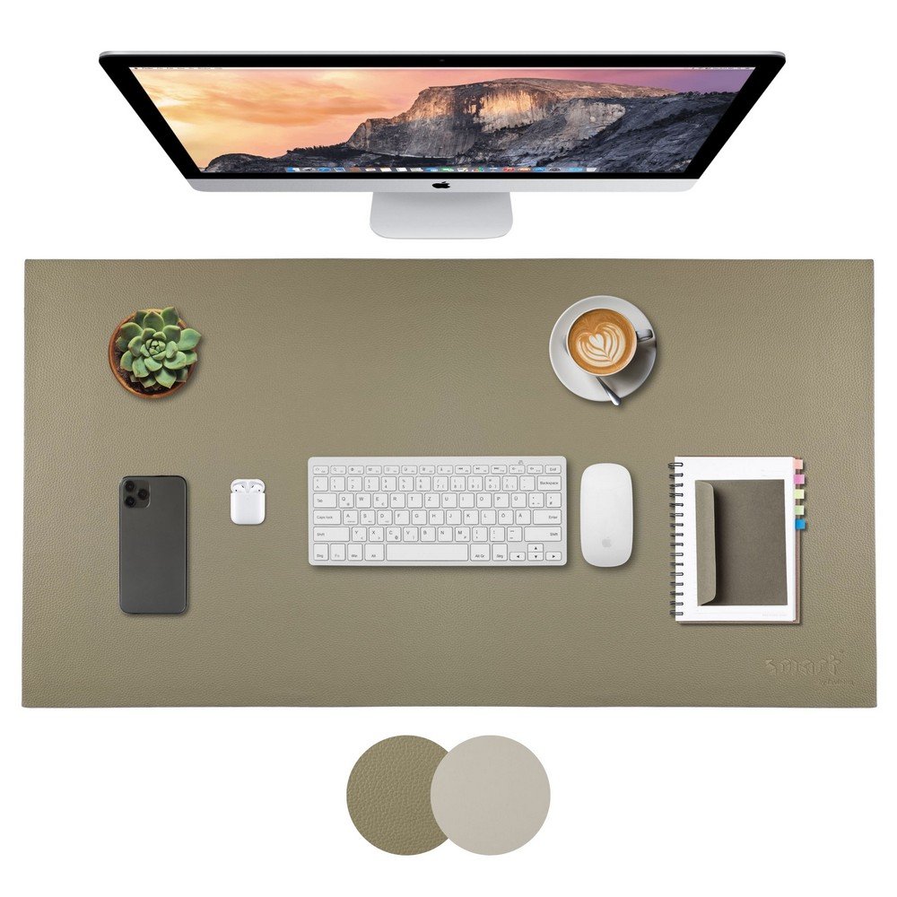 MATA SKÓRZANA SMART 800x400mm DWUSTRONNA BEŻ|OLIWKA