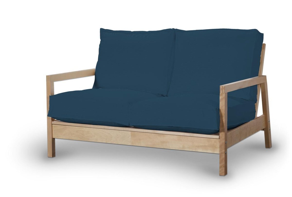 Pokrowiec na sofę Lillberg 2-osobową nierozkładaną, Ocean blue (morski niebieski), Sofa Lillberg 2-osobowa, Cotton Panama