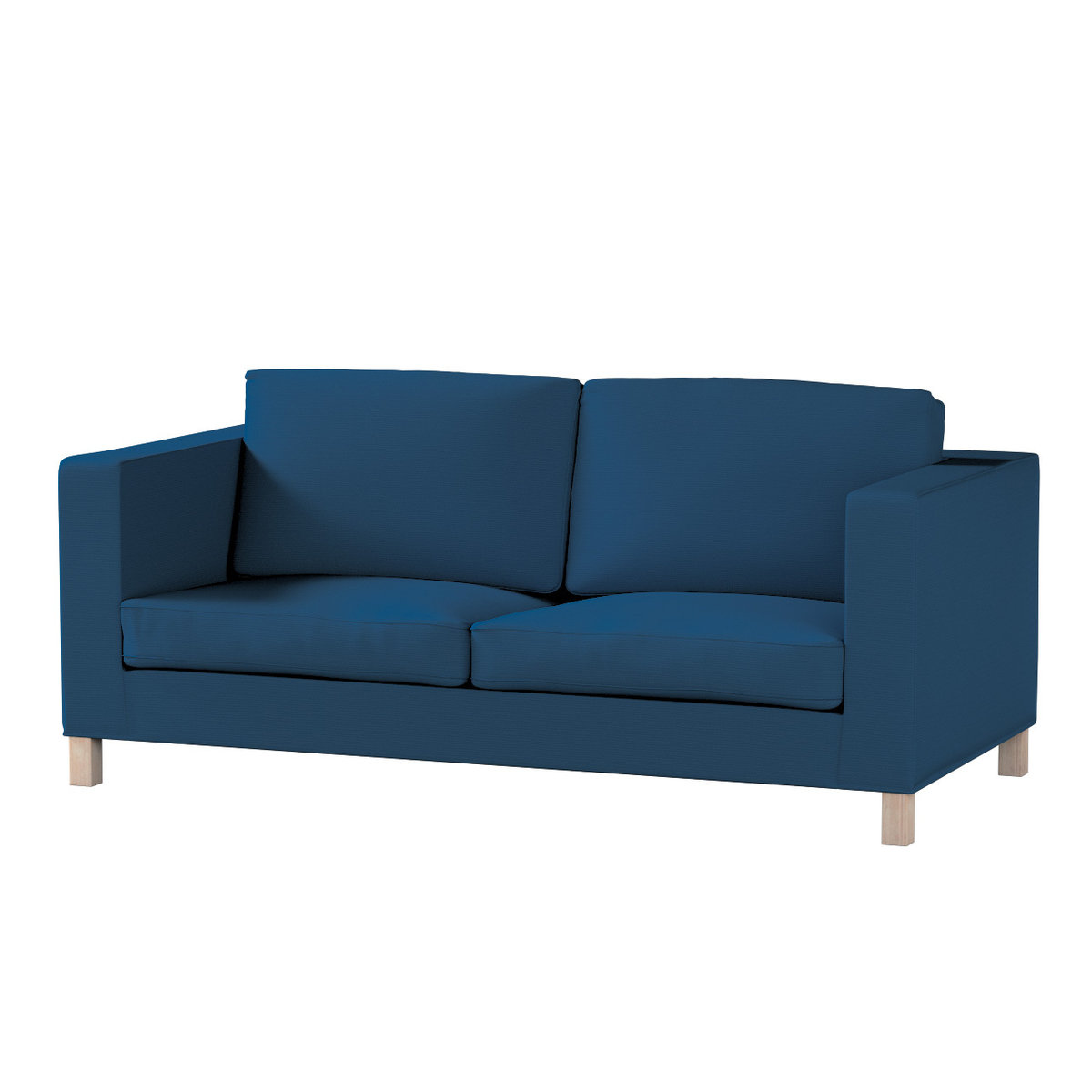 Pokrowiec na sofę Karlanda rozkładaną, krótki, Ocean blue (morski niebieski), 180 x 93 x 66 cm, Cotton Panama