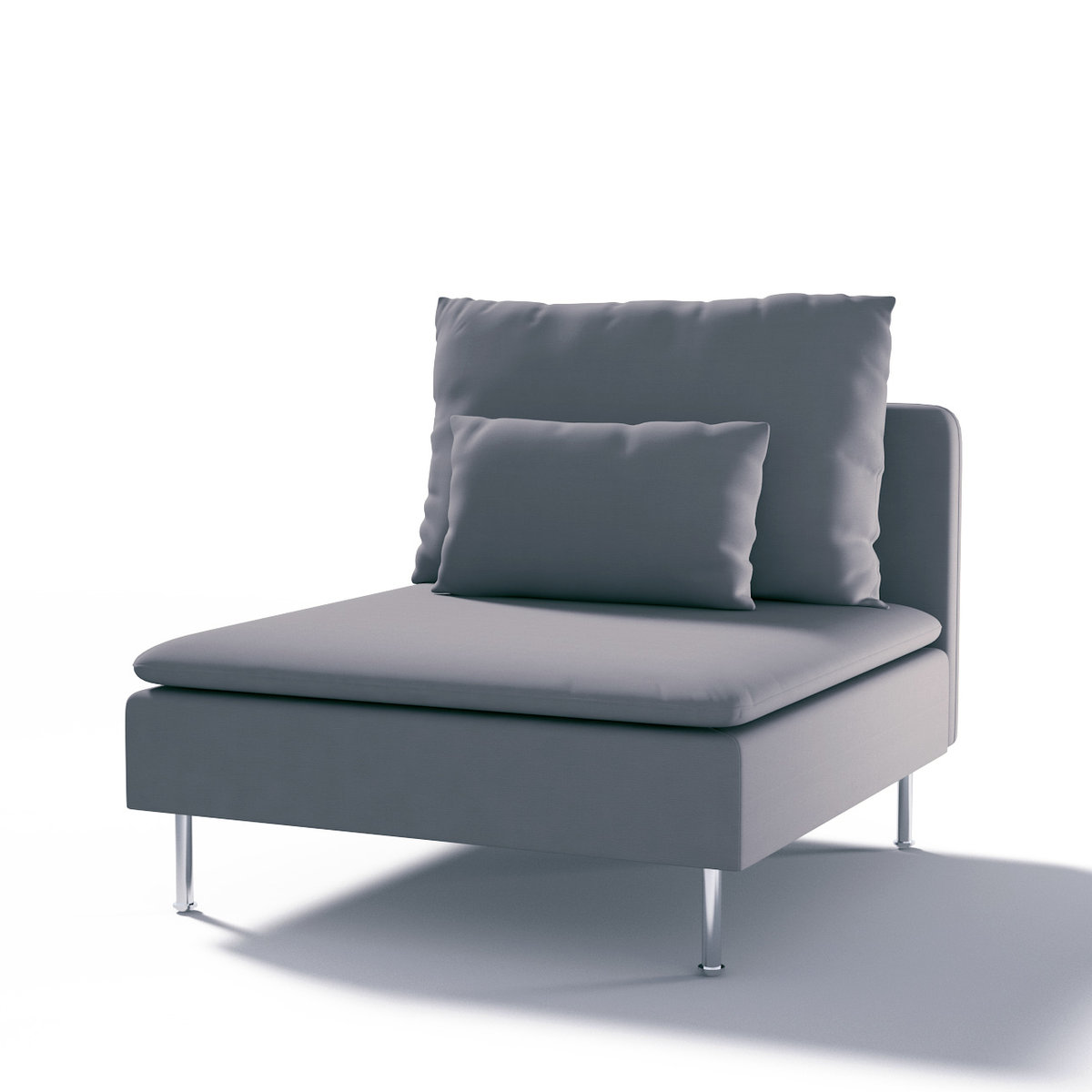 Pokrowiec na moduł Söderhamn 1-osobowy, Slade Grey (szary), 93 x 99 x 83 cm, Cotton Panama