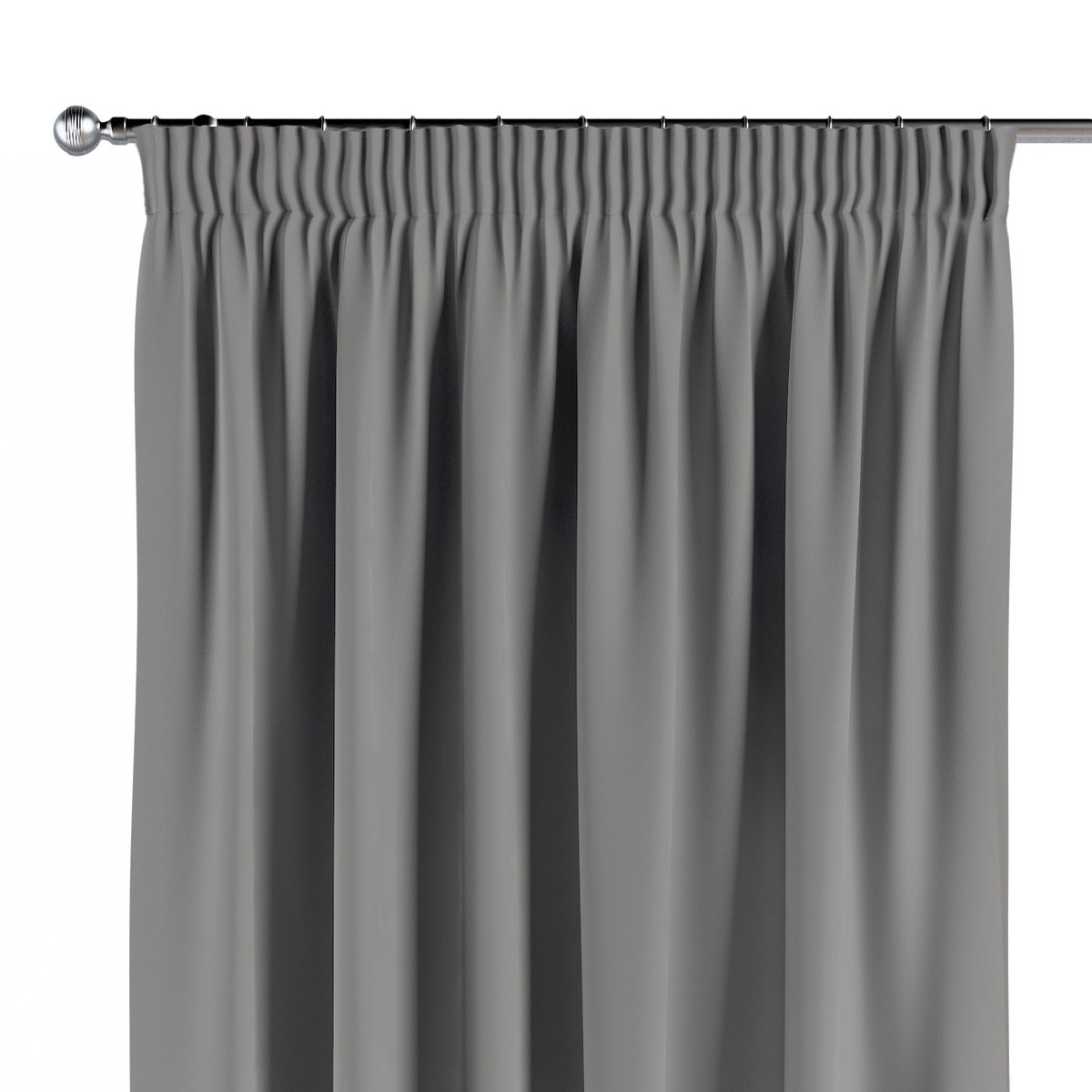 Zasłona na taśmie marszczącej 1 szt., szary, Crema