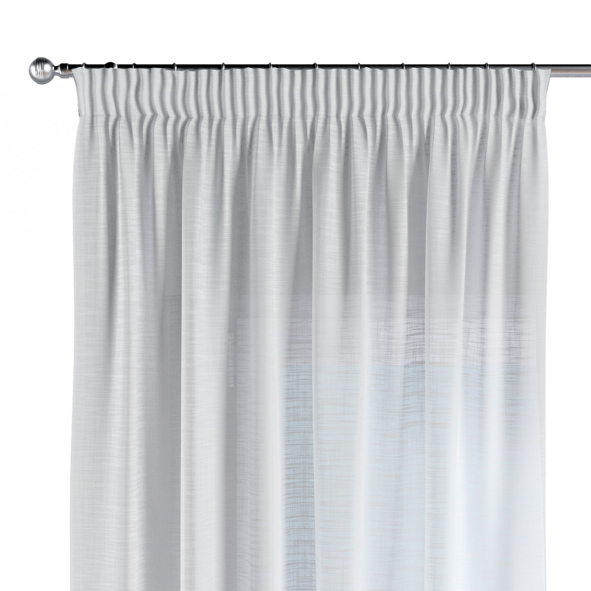 Zasłona na taśmie marszczącej 1 szt., prześwitujący ecru, Romantica