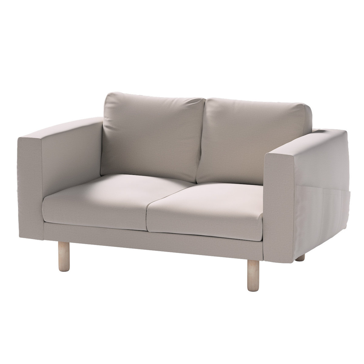 Pokrowiec na sofę Norsborg 2-osobową, beżowy welwet, 153 x 88 x 85 cm, Ingrid