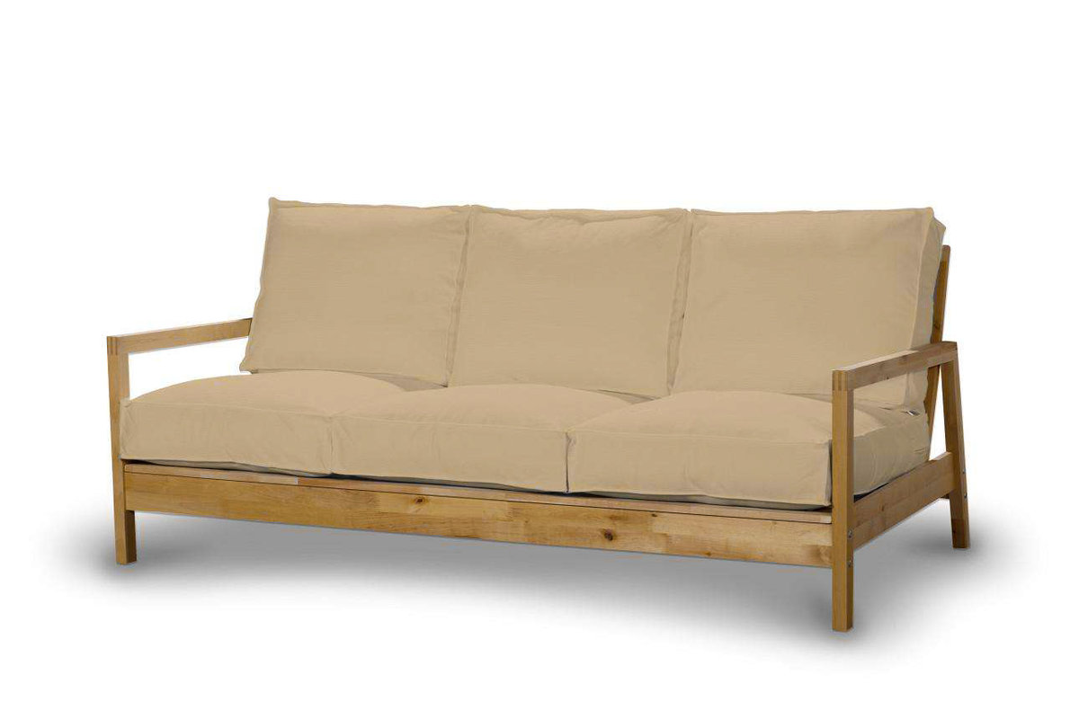 Pokrowiec na sofę Lillberg 3-osobową nierozkładaną, Caffe latte (beżowy), Sofa Lillberg 3-osobowa, Cotton Panama