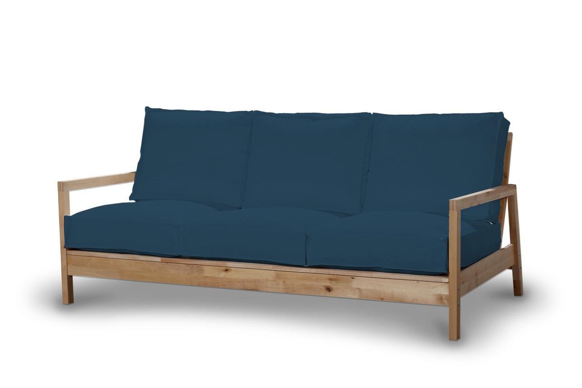 Pokrowiec na sofę Lillberg 3-osobową nierozkładaną, Ocean blue (morski niebieski), Sofa Lillberg 3-osobowa, Cotton Panama