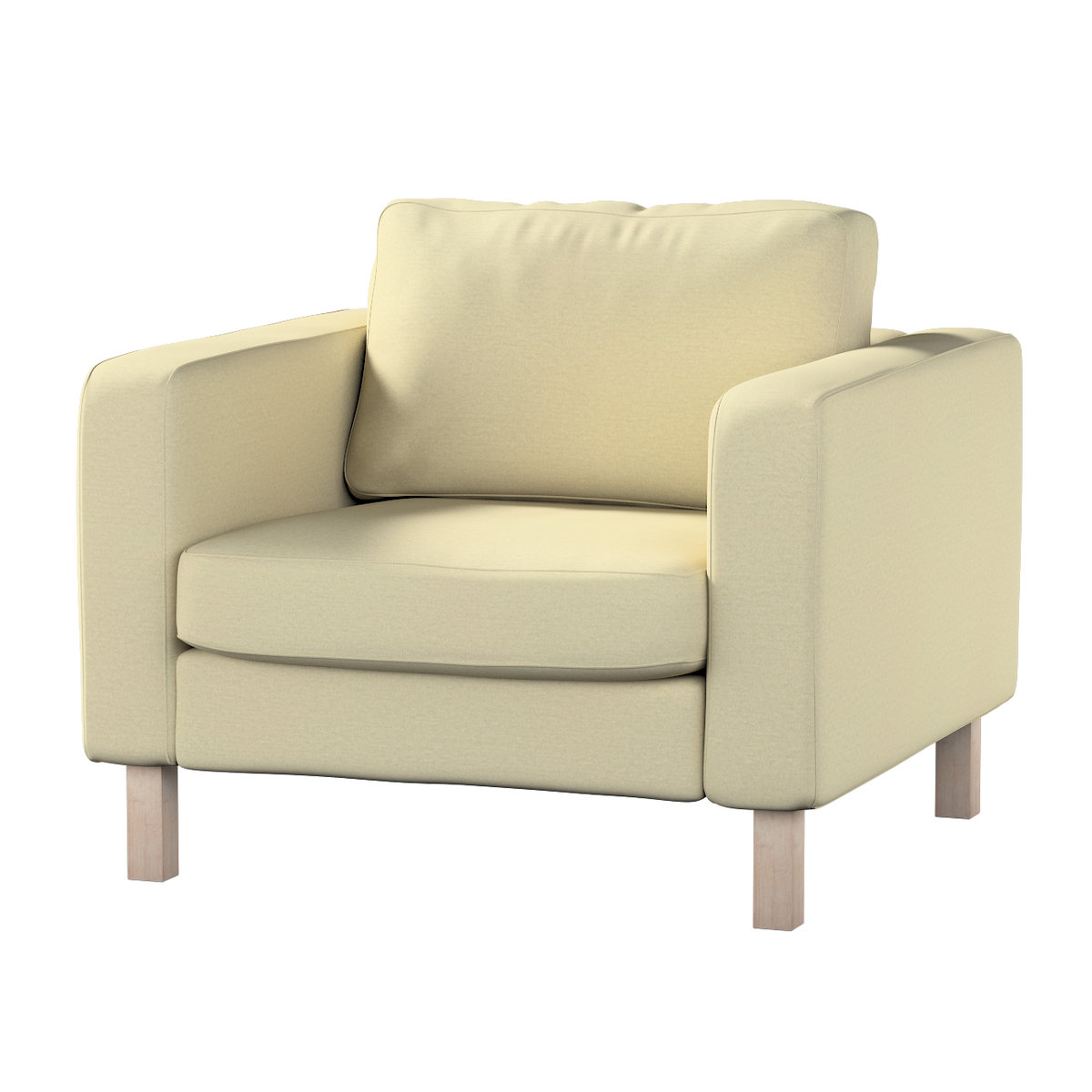 Pokrowiec na fotel Karlstad, ecru, 89 x 89 x 64 cm, Living Velvet