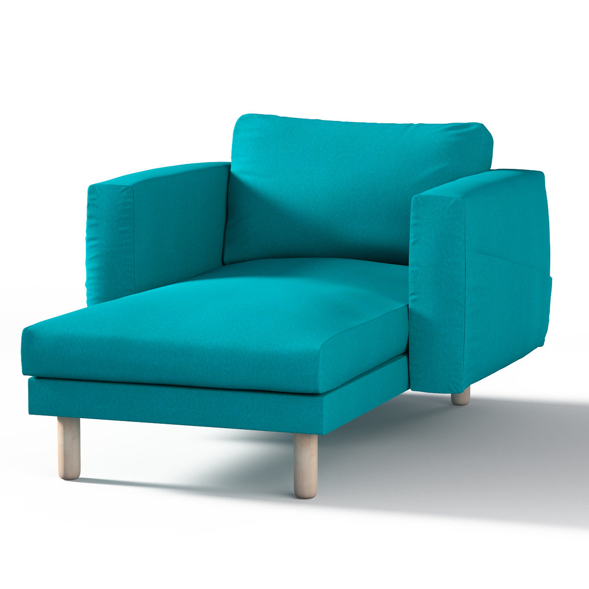 Pokrowiec na szezlong Norsborg z podłokietnikami, turkusowy, 110 x 157 x 85 cm, Etna