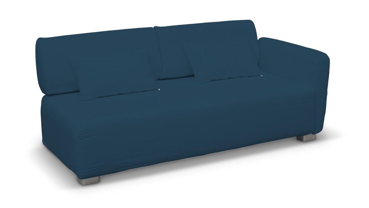 Pokrowiec na sofę 2-osobową jeden podłokietnik Mysinge, Ocean blue (morski niebieski), sofa Mysinge 2-os. jeden podłokietnik, Cotton Panama