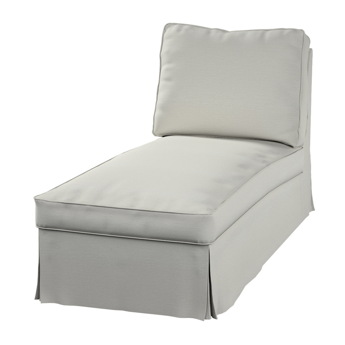 Pokrowiec na szezlong/ leżankę Ektorp wolnostojący prosty tył, popielaty, 63 x 166 x 73 cm, Living II