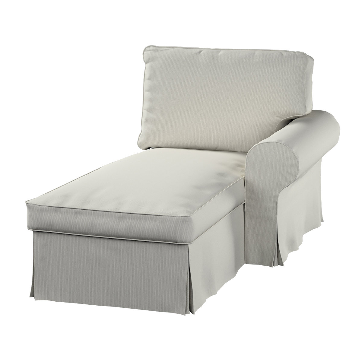 Pokrowiec na szezlong Ektorp prawy, jasny szary, 84 x 166 x 73 cm, Living II