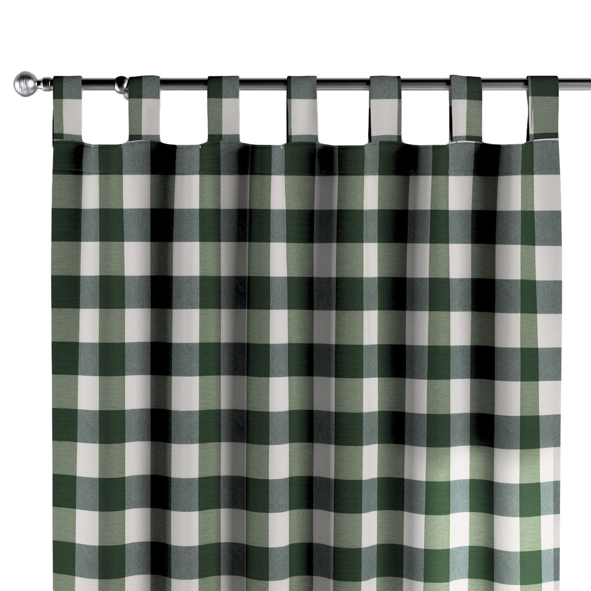 Zasłona na szelkach 1 szt., zielono-biała krata (5,5x5,5cm), Christmas