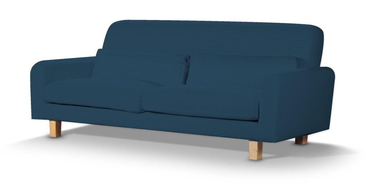 Pokrowiec na sofę Nikkala krótki, Ocean blue (morski niebieski), sofa nikkala, Cotton Panama