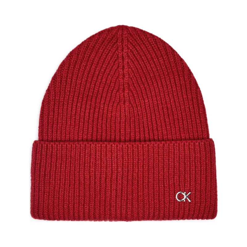 Calvin Klein Wełniana czapka z dodatkiem kaszmiru