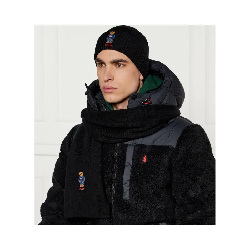 POLO RALPH LAUREN Szal + czapka z dodatkiem wełny