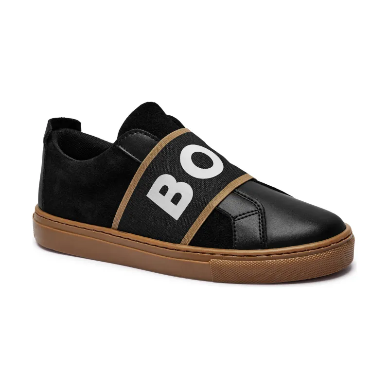 BOSS Kidswear Skórzane sneakersy