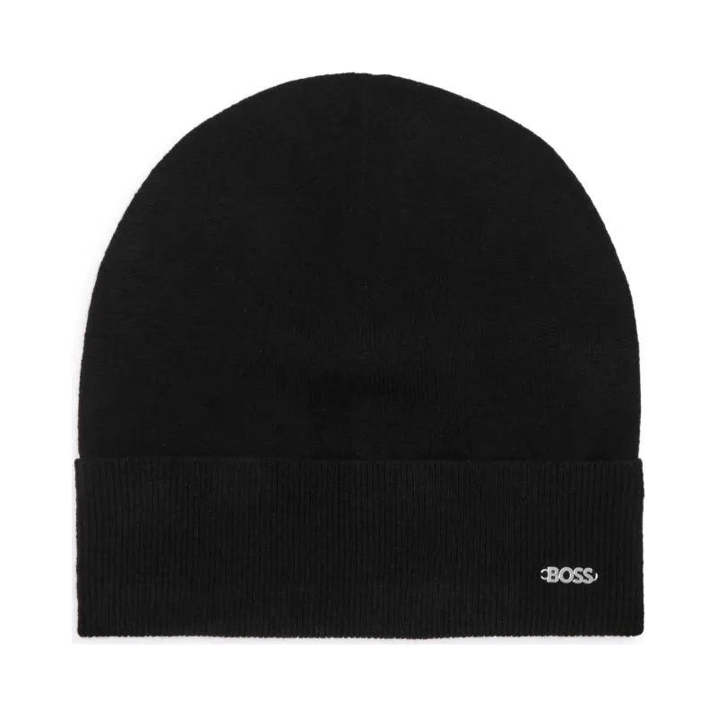 BOSS BLACK Wełniana czapka Lari | z dodatkiem kaszmiru