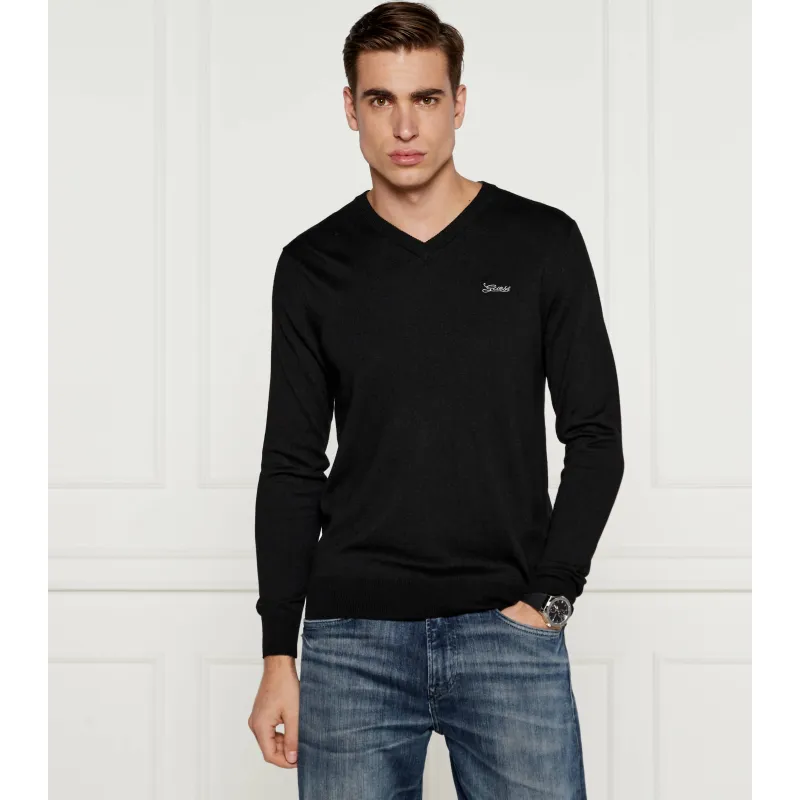 GUESS Sweter DAREN Regular Fit z dodatkiem wełny