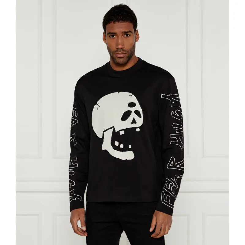 HUGO Longsleeve Dirabbilon_solid Loose fit