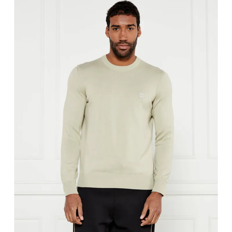 BOSS ORANGE Sweter Kanovano Regular Fit z dodatkiem kaszmiru