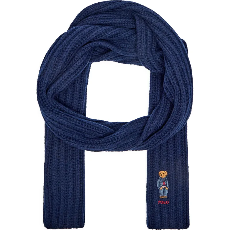 POLO RALPH LAUREN Wełniany szal DENIM BEAR